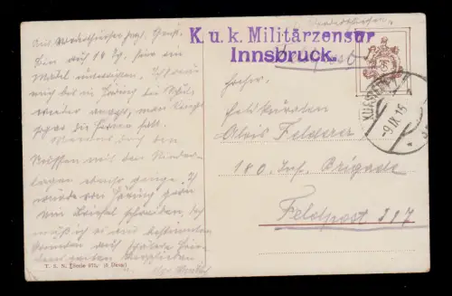 AK animal Arthur Thiele: Le secret ! Chats étreints, censure KUFSTEIN 1915