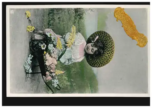 France Carte Visual Prénoms: Catherine - Filles Bubber Fleurs, 1907