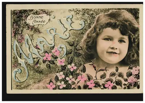 France Carte Visual Prénoms: Marie - Fille dans la mer de fleurs, 8.1.1900