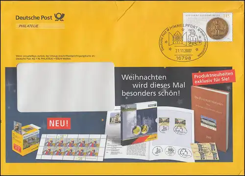 Lettre de plus F 262 Bulle d'or Noël SSt St Porte du ciel 21.11.2007