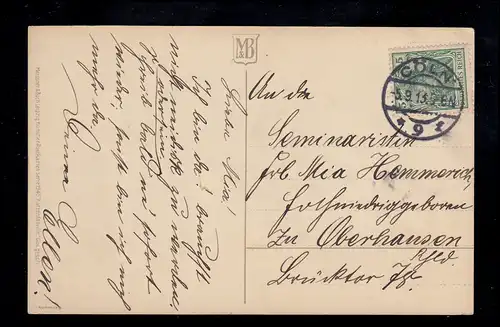 Animaux-AK Famille de chats, édition Meissner & Livre Leipzig, CÖLN 9 f 5.9.1913