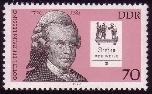 2411 Bedeutende Persönlichkeiten 70 Pf Lessing, postfrisch **