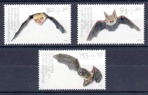 3485-3487 Pour les jeunes: Chiroptères 2019 - Set **