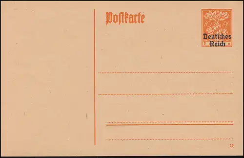 P 124 Aufbrauchsausgabe für Bayern 10 Pf. - mit Druckjahr, ** wie verausgabt