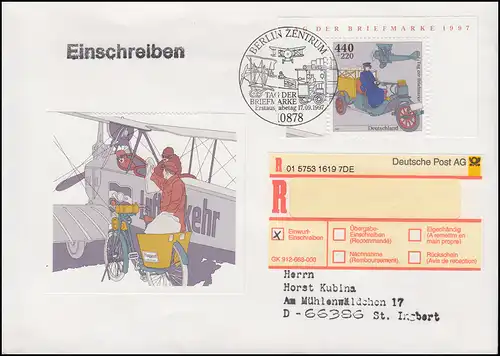 1947 Jour du timbre du bloc 41 sur FDC par EE avec ESSt BERLIN 17.9.1997