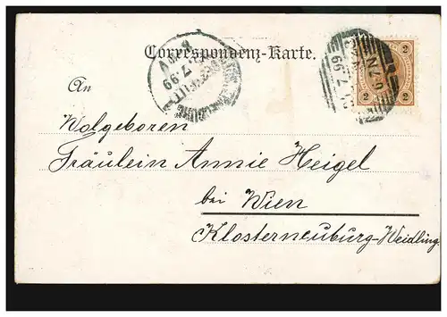 Carte postale Prénoms: Haute Anna! Belle-mère, selon KLOSTRNEUBURG 25.7.99