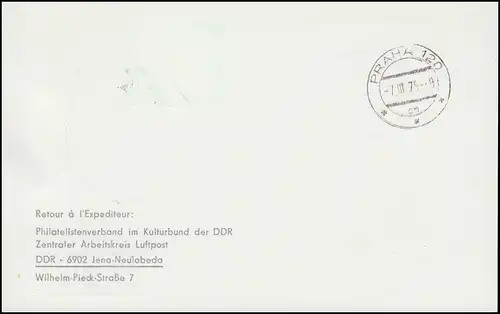 PP 15/28 Bâtiments 25 ans de courrier aérien de la RDA, SSt BERLIN Service postal 1.3.1975