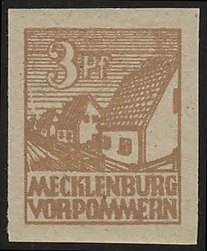 SBZ 29y Freimarke 3 Pf, geschnitten, **