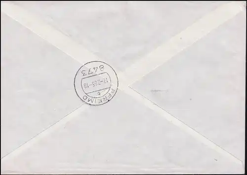 993 IuT Radlader 180 Pf als MeF schwerer Eil-Brief SCHWANDORF 12.7.1985