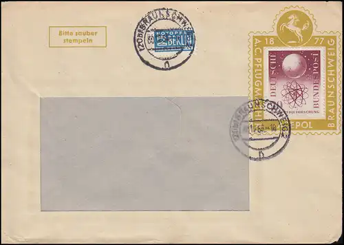 214 Promotion de la recherche avec les victimes d'urgence comme lettre publicitaire EF BRAUNSCHWEIG 30.12.1955