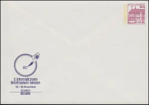 PP 115/65 BuS 60 Pf. 3. Briefmarken-Messe Essen 1980, postfrisch **