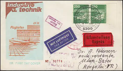 1137 IuT Flughafen Randpaar auf Lp-Eilsendung ETABO-FDC ESSt Bonn 15.7.1982