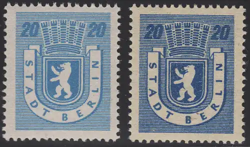 6 Berliner Bär Tönungen Set: hellblau und dunkelblau, beide **