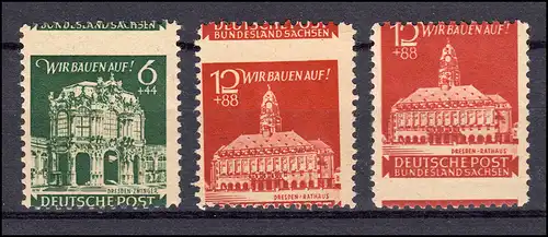 64-65 Wiederaufbau: 3 Marken mit markanten Verzähnungen, ** alle BPP-geprüft