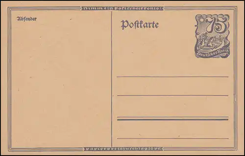 P 146I Poseier 75 pf. ultramarin, coupé ** comme dépensé