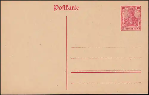 P 107I Germania 10 Pf. karminrot ohne Wz., geschnitten, ** wie verausgabt