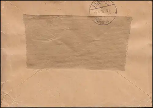 606 timbre postal 50 Pf avec 514 Hindenburg MiF R-Lettre BRAUNSCHWEIG 9.4.1936