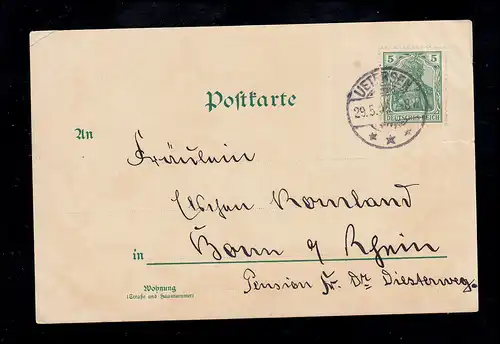 AK Pfingsten: Wiesenhang mit blühenden Bäumen, UETERSEN 29.5.1903