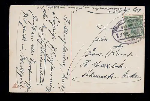 AK Pentecôte: moulin à eau, par voie ferrée EISENACH ZUG 198 - 10.5.1913