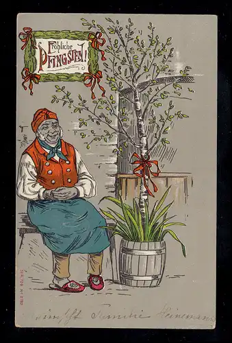 AK Pentecôte: homme en costume nord-allemand, OLDENBURG 10.6.1905