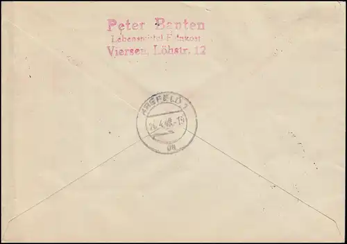 911ff Conseil de contrôle I Nombres de 6 valeurs R-Expr. de secours QUATRE-R 26.4.1948