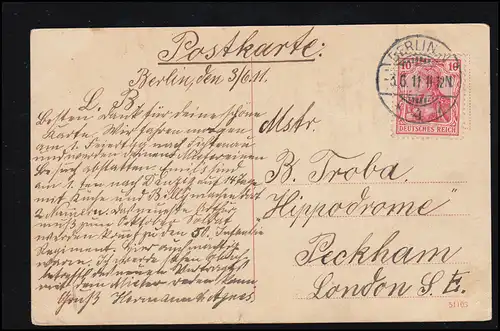 AK Pentecôte: Villageidylle avec jardins fleuris, BERLIN N 4 i 3.6.1911