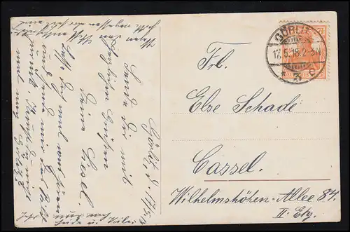 AK Pentecôte: Pause de travail - Famille paysanne Poules Forêt, GÖRLITZ 3 e 17.5.1918