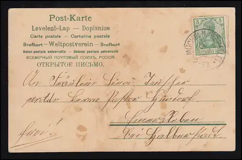 AK Pentecôte: Paysage femme avec carnet, MÜCHELN (BZ. HALLE) 29.4.1944