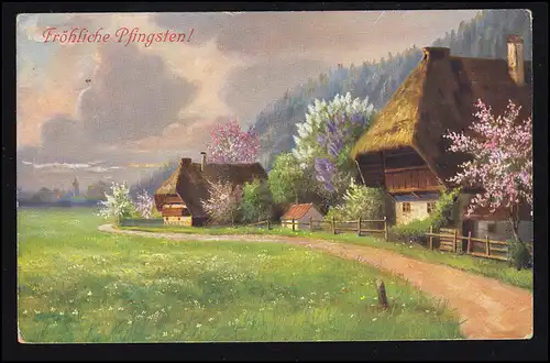 AK Pentecôte: Villageidylle au printemps, MINDEN (WESTF.) 25.5.1913
