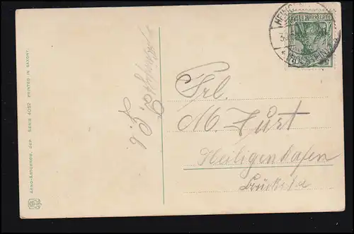 AK Pfingsten: Pause am Waldesrand - Verabschiedung, HEILIGENHAFEN 30.5.1909