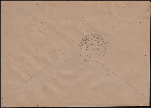 197 SBZ-Imprime EF R-Lettre Not-R-Zetel DANKERODE sur WIPPRA (SÜDHARZ) 3.1.49