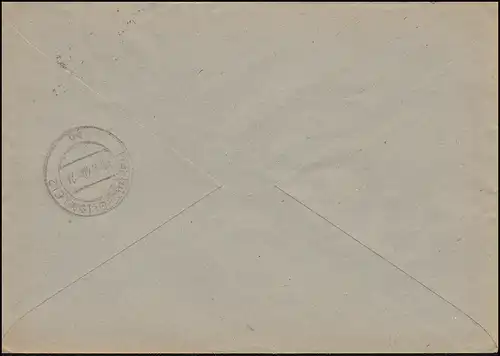 197 SBZ-Imprime EF R-Lettre Not-R-Zettel BAD SCHMIEDEBERG HEIDE DUBENER 10.1.49