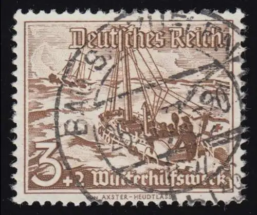 651 Winterhilfswerk Schiffe 3+2 Pf, gestempelt O