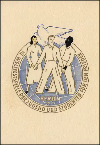 DDR 289-292 Weltfestspiele Jugend und Studenten 1951 - amtl. Faltkarte