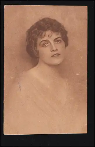 Mode-AK Frau mit kurzem Haar, BOSWIL (AARGAU) 27.11.1923
