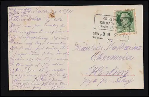 Mode AK Femme sensuelle avec fleurs, de Malching par voie ferrée 24.1.1918