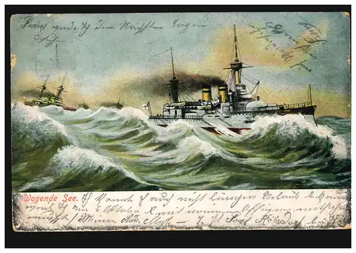 Destructeurs AK de guerre / navires de combat en mer pesant, selon l'INSE 10.10.1906