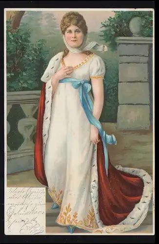 AK Reine Luise de Mecklembourg-Strelitz, TROISIER 5.5.1903 à ROCKENHAUSEN