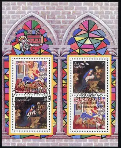 Block 56I Weihnachten 2226 PLF im Blockrand: Fleck über den Füßen, ESSt Bonn