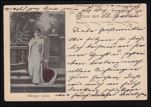 Artiste-AK Reine Luise, salutation de ... Carte, maison d'édition Brühl Berlin, marqué