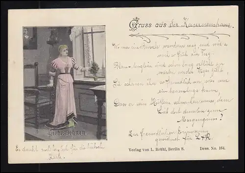 AK Amours Ventilants - Femme à la fenêtre, WINTERTHUR 13.6.1898