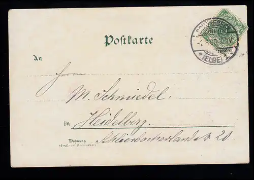 Liebes-AK Liebespaar mit Mandoline im Mittelalter, SCHÖNEBECK (ELBE) 2.6.1900