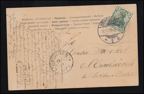 Künstler-AK Opernsängerin Reta Walter mit Fächer, DÜSSELDORF 18.11.1906