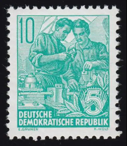 409x XII Fünfjahrplan 10 Pf Wz.2 XII, postfrisch **