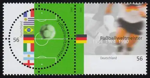 2258-2259 Fußballweltmeister im 20. Jahrhundert 2002, Zusammendruck , **