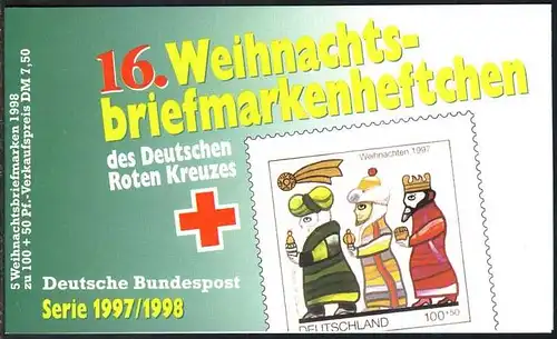 DRK/Weihnachten 1997/98 Anbetung der Könige 100 Pf, 5x1959 16.MH, ESSt Berlin