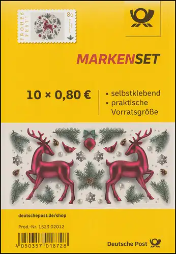 FB 102 Joyeuse fête 2020, feuille de 10x 3575, **