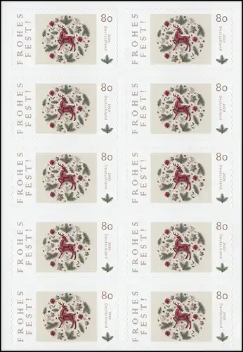 FB 102 Joyeuse fête 2020, feuille de 10x 3575, **