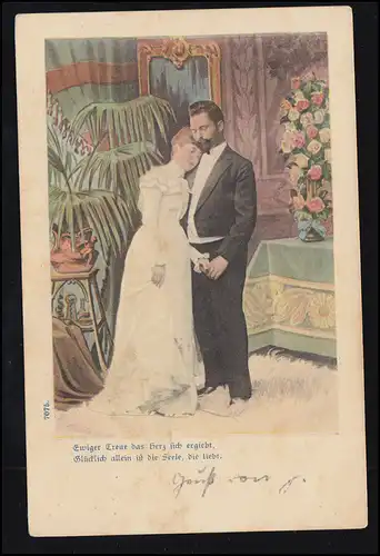 Suisse Amour-AK Couple d'amour - Fidélité éternelle - âme qui aime! TRIGUE 20.5.1902
