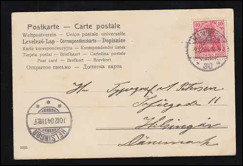 Liebes-AK Hegedüs-Geiger: Liebespaar - Die Umarmung in Unterwäsche, HAMBURG 1904